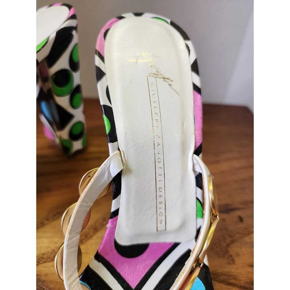 giuseppe zanotti For Vicini NEW SZ 8 Handpainted Embellished Sandals